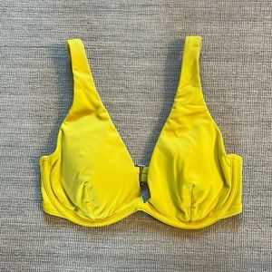 Bright yellow athleta bikini top.  Size 32 D/DD.